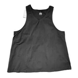 New JUNO Active Black Heavy Weight Tank w/ Built in Bra - 6X